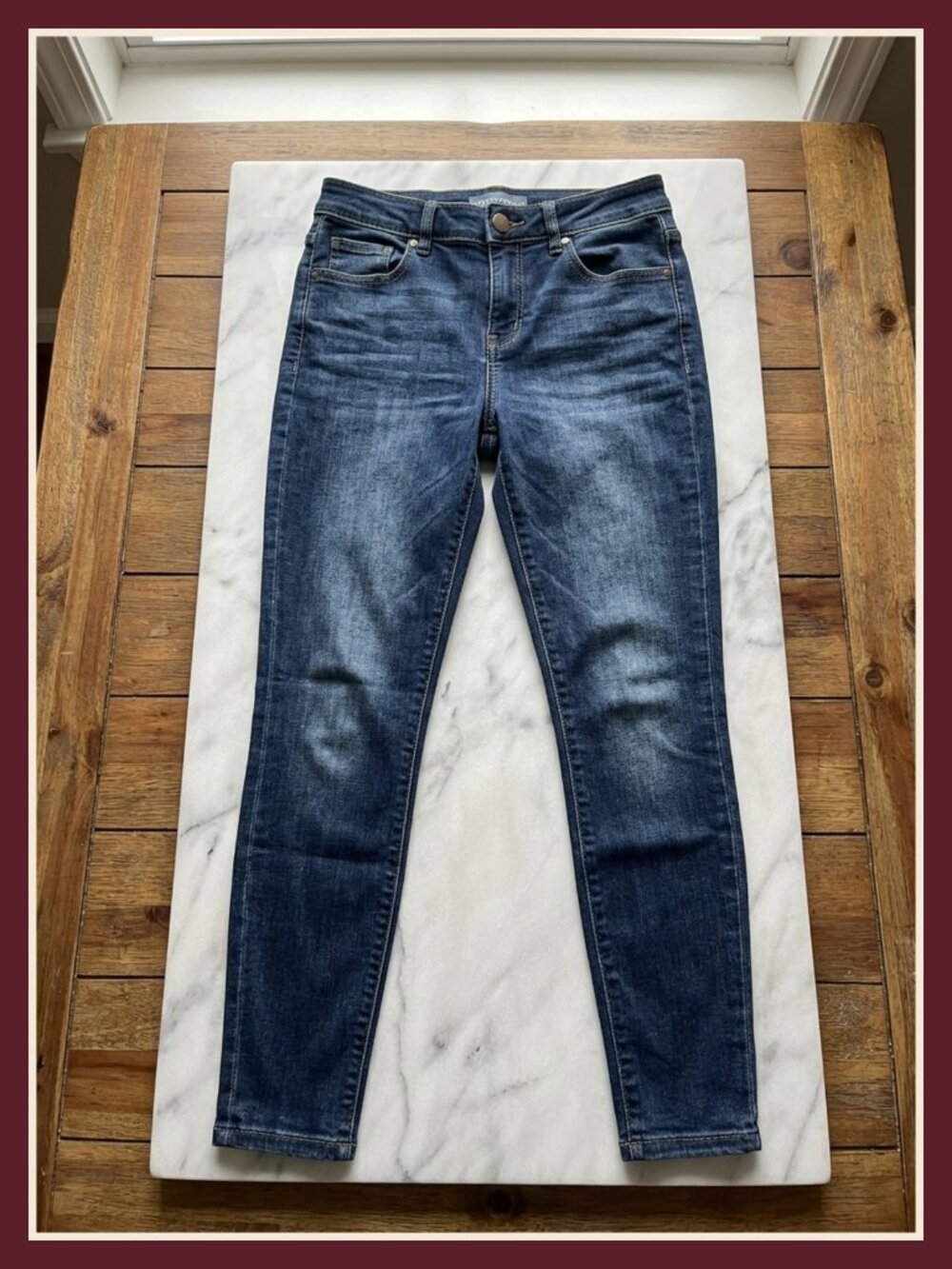 Women's High Rise Ankle Skinny Jeans Slimming Stretch Denim Fall